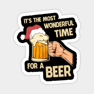 It's The Most Wonderful Time For A Beer Vintage T-Shirt Magnet