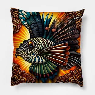 Psychedelic Lionfish Pillow