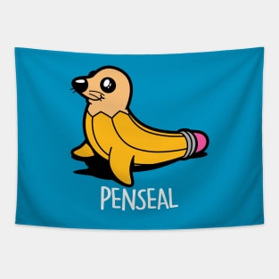 Funny Cute Sea Lion Kawaii Seal Original Cartoon Pun Gift For Kids Tapestry