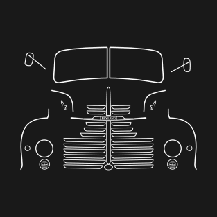 Leyland Comet 90 1950s classic lorry white outline graphic T-Shirt