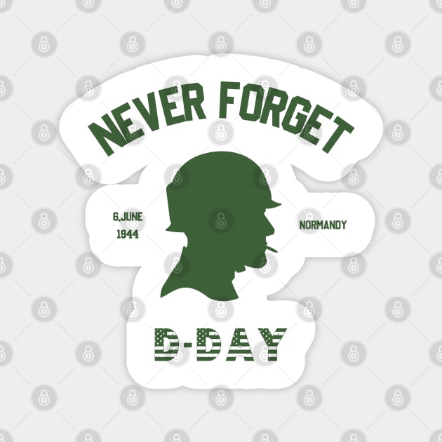 D-Day tribute 80 anniversary Magnet by DavidBriotArt