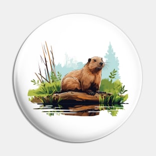 I Love Beaver Pin