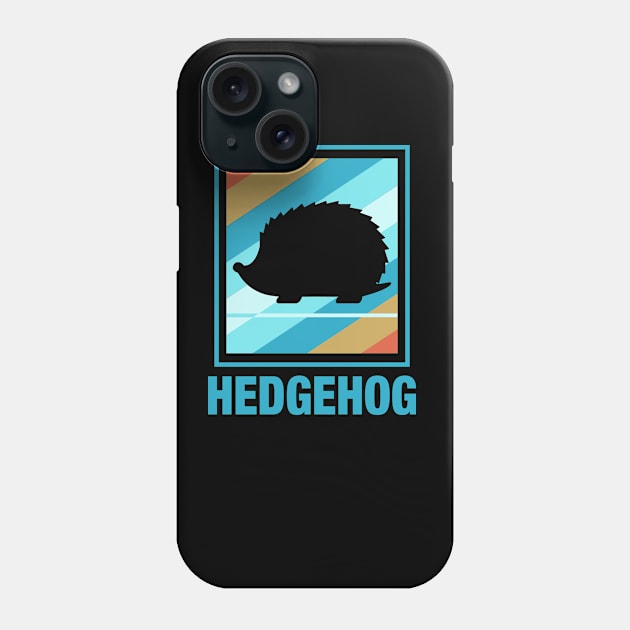 Vintage Hedgehog Silhouette Phone Case by LetsBeginDesigns