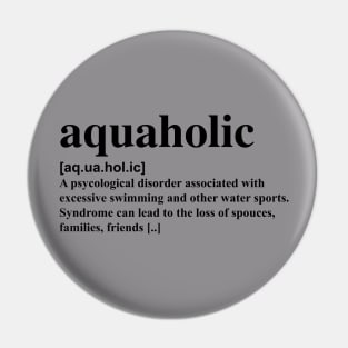 Aquaholic dictionary definition Pin