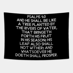 Psalm 1:3 King James Version Bible Verse Typography Tapestry