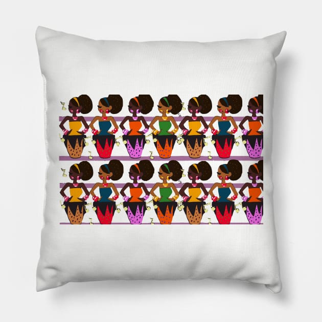 Afro beats Pillow by SoukainaDreams