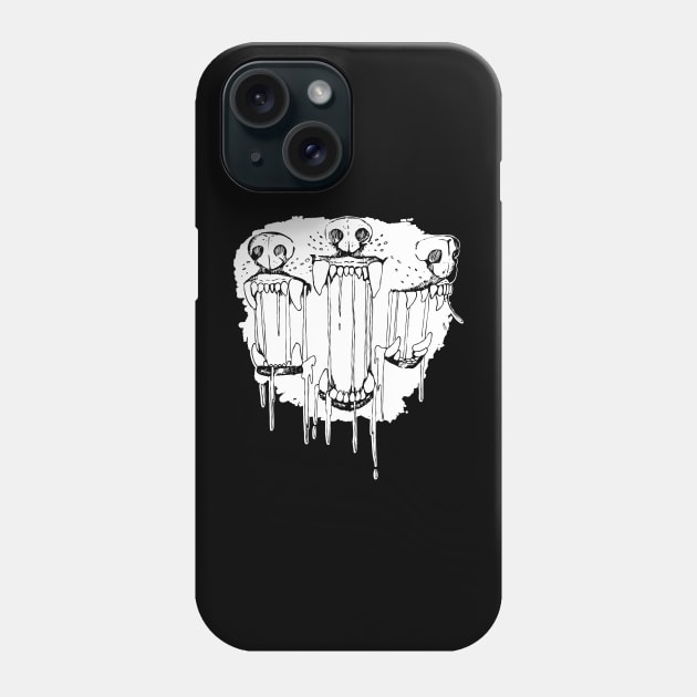 Little Bite - Black Linework Phone Case by Plaguedog