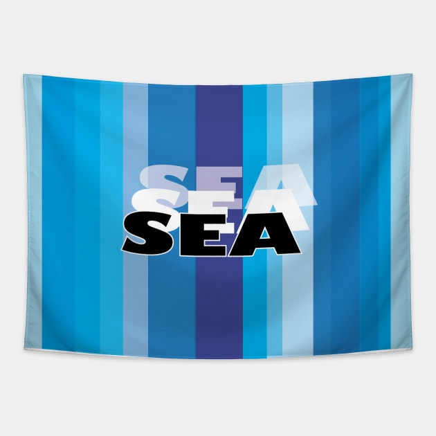 blue sea, ocean Tapestry by Lady_M