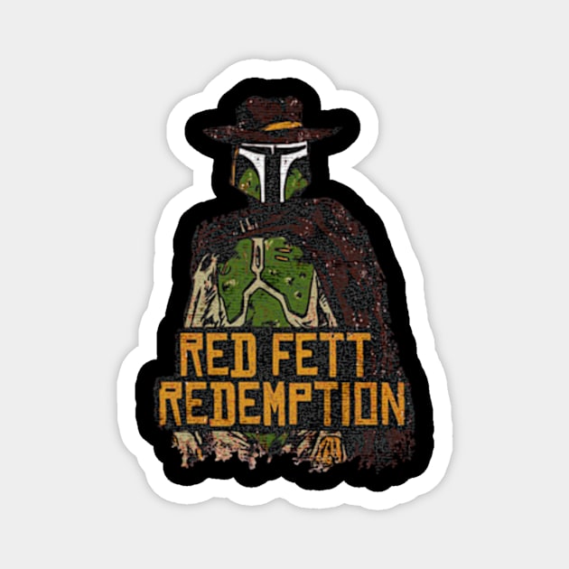 Red Fett Redemption Magnet by MustGoon