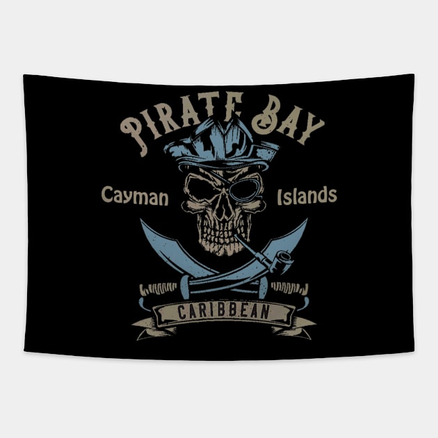 Pirate Bay Skull Design Tapestry by Burton Halloween