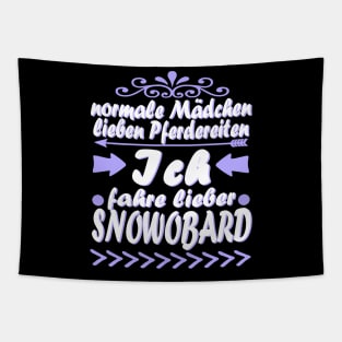 Snowboarden Mädchen Schnee Geschenk Winter Tapestry