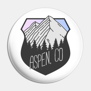 Aspen, Colorado Mountain Crest Sunset Pin