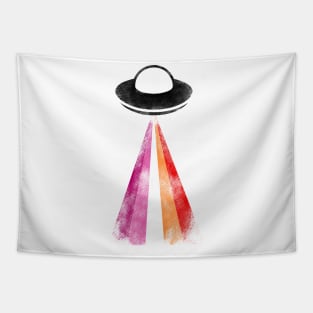 Gaylien Lesbian Pride UFO Tapestry