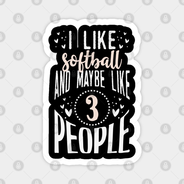 Softball Magnet by Tesszero