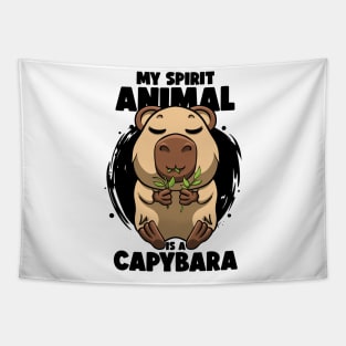 Don't Worry be Capy Funny Capybara Face Zoo Rodent Capybaras Tapestry