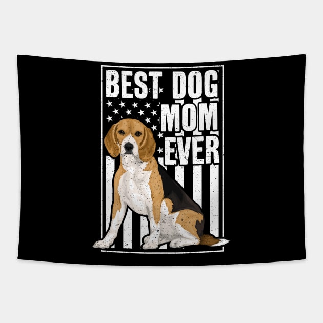 Best Beagle Dog Mom Ever Tapestry by RadStar