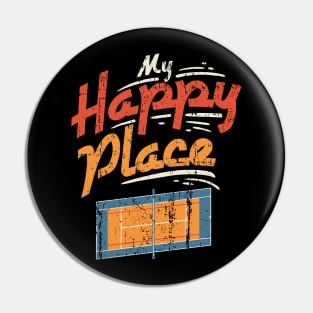 My Happy Place Tennis Center Court T-Shirt Pin