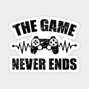 game never ends heartbeat controller gamer quote gaming Magnet