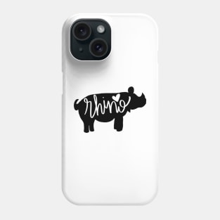 Rhino Love - Silhouette Phone Case