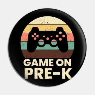 Game on Pre-K Back To School Video Game Controller Graphic Gaming Lover Gift Pin