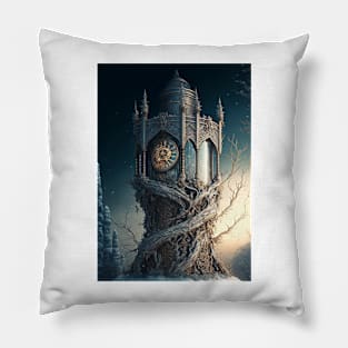 Frozen Clock Tower Pillow