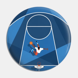 Basketball Artwork Pin