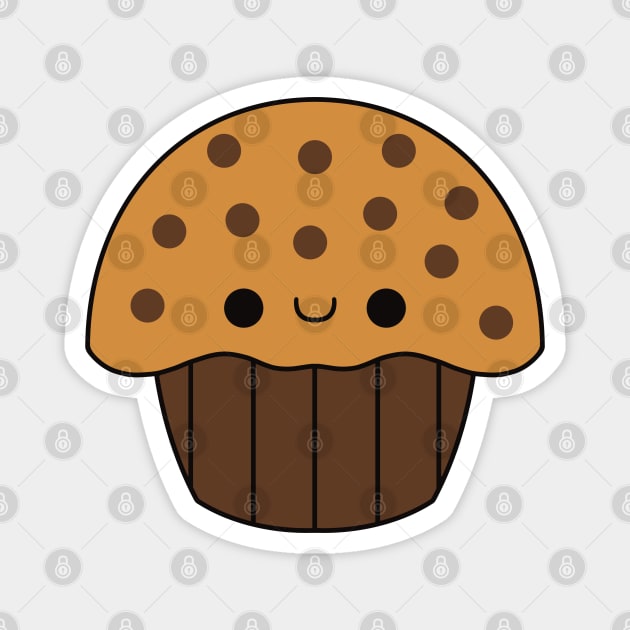 Cute Kawaii Chocolate Chip Muffin Magnet by KawaiiByDice