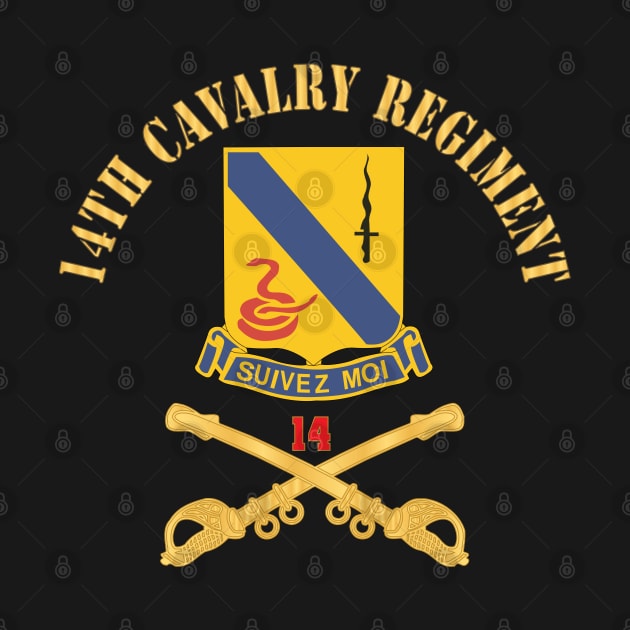 Army - 14th Cavalry Regiment w Cav Br - Red Txt X 300 by twix123844