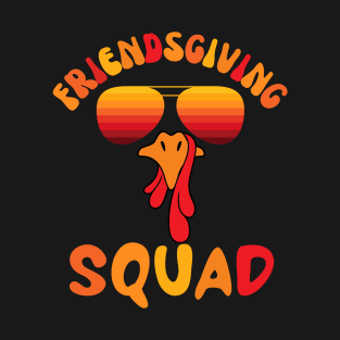 Friendsgiving squad turkey face T-Shirt