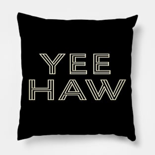 Art Deco Type Yee Haw Pillow