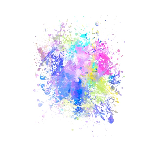 Abstract Vibrant Multicolor Brush Strokes and Splatters 1 by Cato99