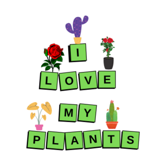 i love my plants Plants Lover Crewneck Sweatshirt TeePublic