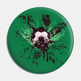 Grunge Soccer ball Pin