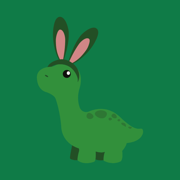 Baby Dinosaur with easter bunny ears by Kristalclick 