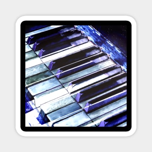 Blue Abstract Piano Keys Magnet