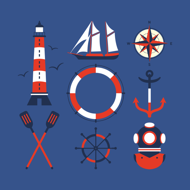 Nautical Icons by AlondraHanley