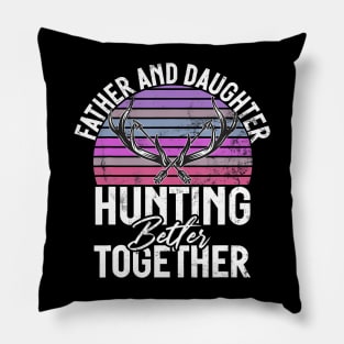 Father And Daughter Hunting Pillow