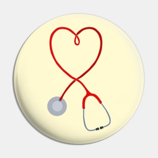 Love stethoscope Pin