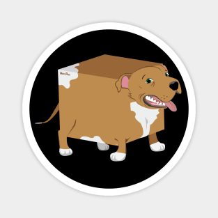 QubeDogs - Red Staffy Magnet