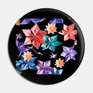 Origami Larkspurs - PanfurWare LLC Pin