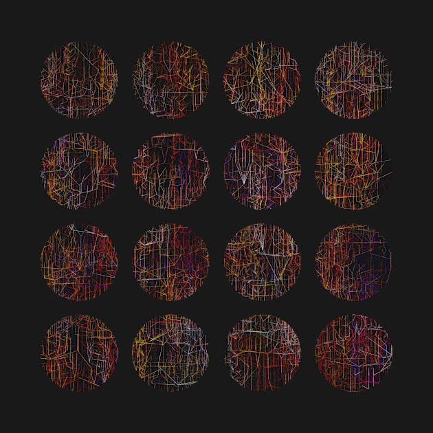 Nibulissa (16 circles geometric grid) by The Glass Pixel