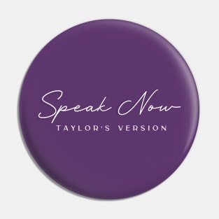 Speak Now TV - White Pin