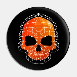 Low Poly Tech Skull Pin