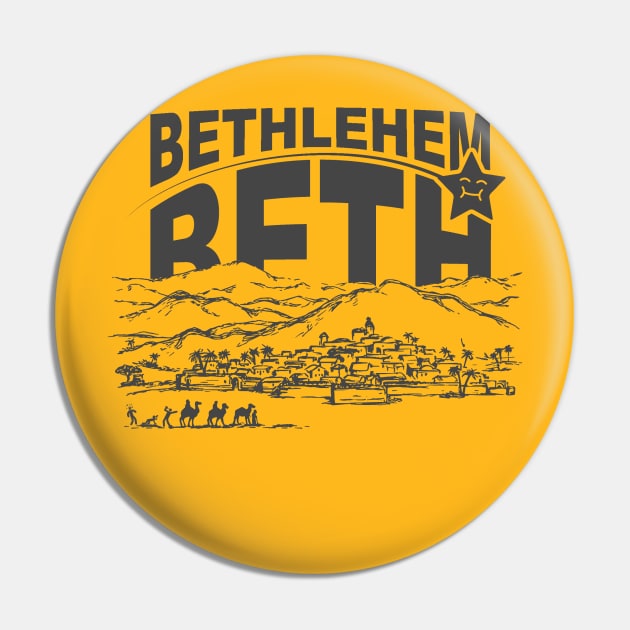 Bethlehem Beth Black Pin by J4Designs