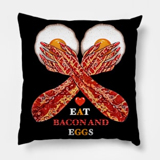 Bacon and eggs,I love bacon and eggs best breakfast Pillow