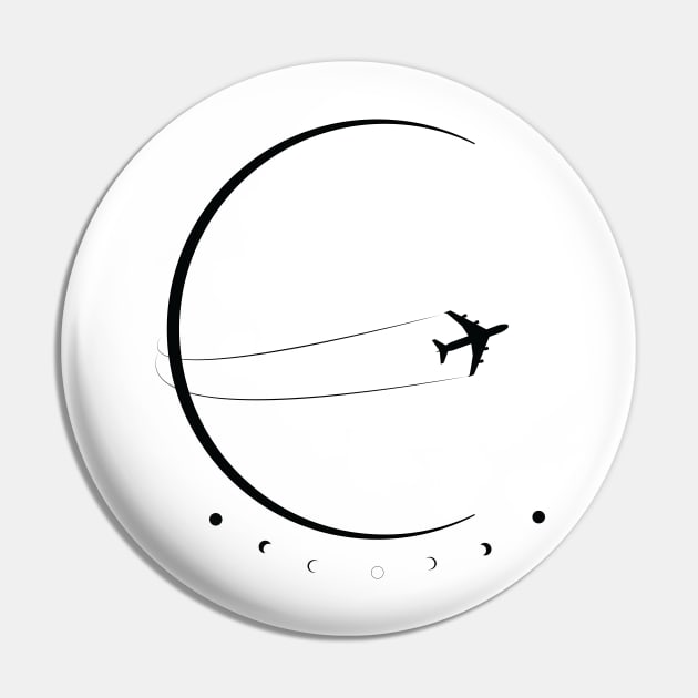 Aircraft crossing moonlight design Pin by Avion