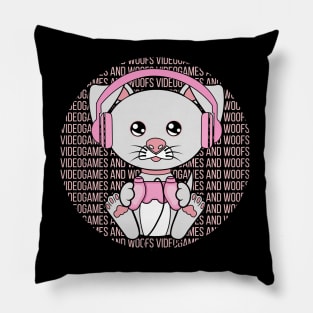 All I Need is videogames and dogs, videogames and dogs, videogames and dogs lover Pillow