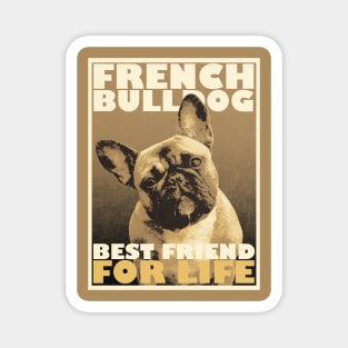 Retro French Bulldog Magnet