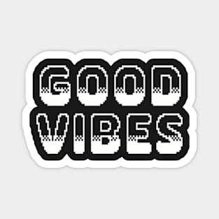 Good Vibes Classic Video Game Graphic White Magnet