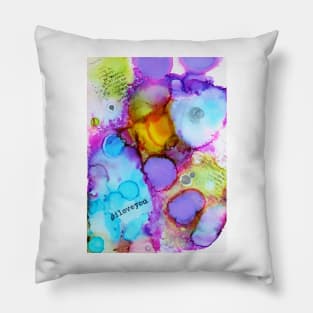 I love you (happy art) Pillow